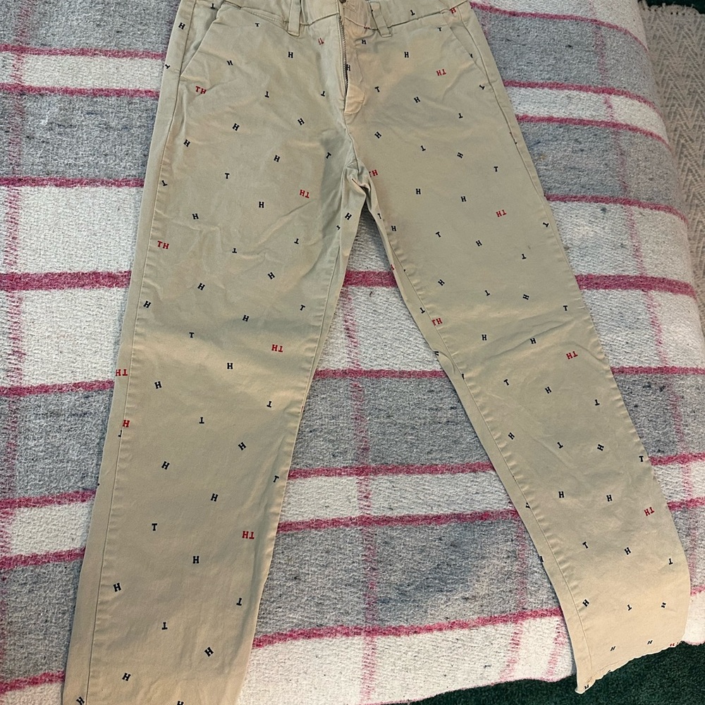 Tommy Hilfiger Tan Straight Leg Pants